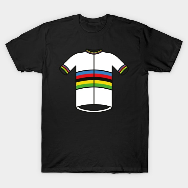 World Champs Cycling Jersey Pattern T-Shirt by Radradrad